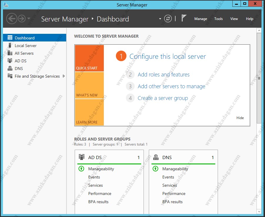 Windows Server 2012 R2 File Server Kurulumu